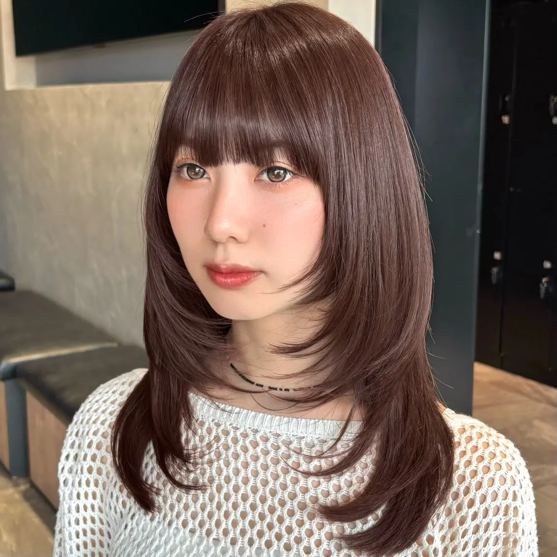 セミロング カラー ヘアカラー トリートメント 艶髪カラー/透明感/ 髪質改善/YUIKOのヘアスタイル