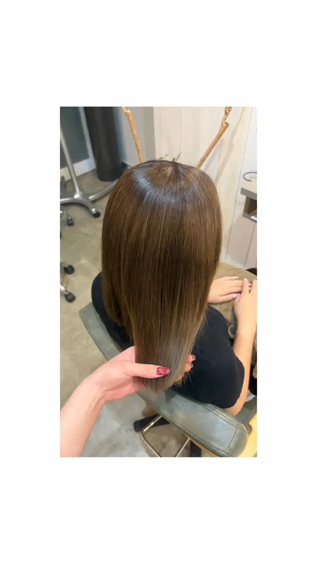 ミディアム カラー ブリーチ ブラウンカラー 透明感カラー ヘアカラー 楓恋🎀ブリーチ・カ ラーモデル募集中🎀のヘアスタイル
