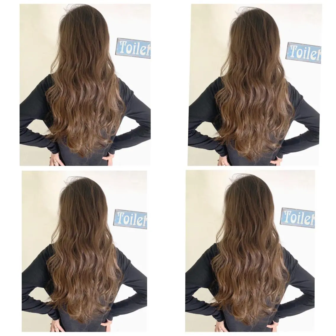 ロング カラー アッシュ バレイヤージュ ブリーチ デザインカラー グレージュ カット ヘアカラー 京都大人女性ショート 徒歩1分/秋山のヘアスタイル