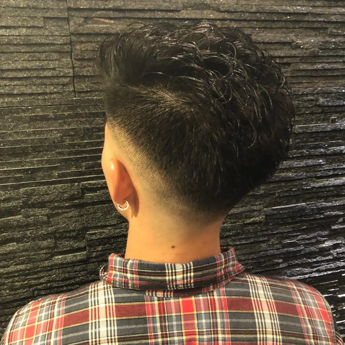 ショート パーマ メンズ 木村 りきのヘアスタイル