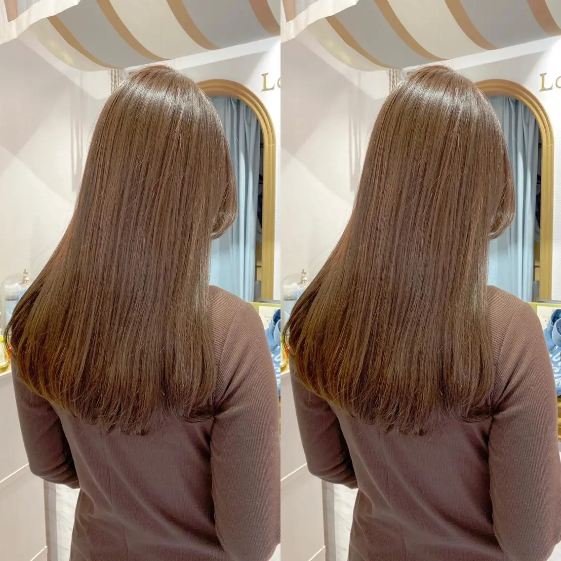 ミディアム カット ヘアカラー トリートメント レイヤーカット /透明感カラー西田のヘアスタイル