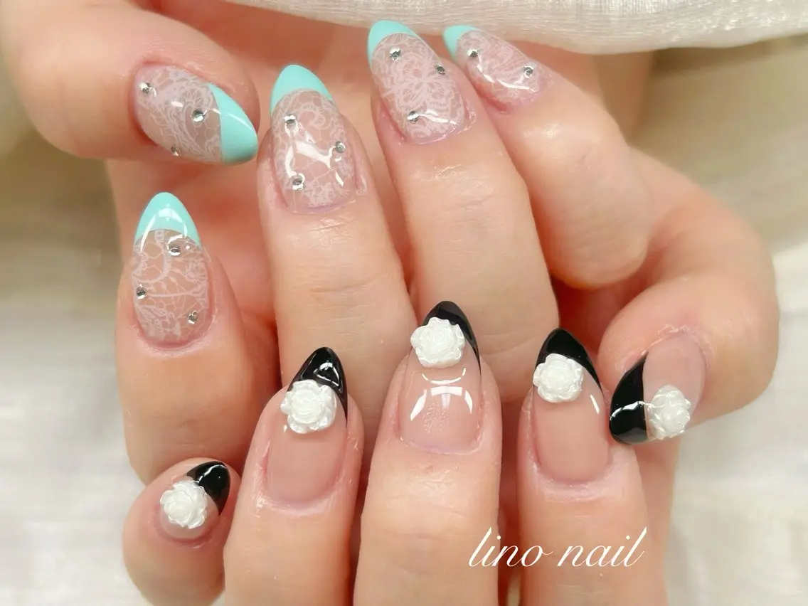 ネイル アートネイル チークネイル 成人式 入学式 長さ出し ハンドネイル Lino Nailのネイルデザイン