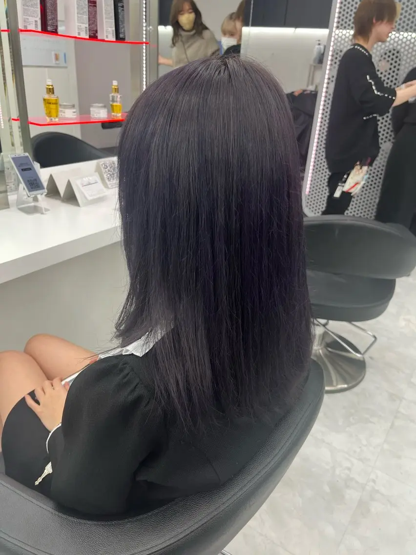 ロング カラー ディープラベンダー ラベンダーカラー ヘアカラー 💖トレンド春夏 カラー💖FUTAのヘアスタイル