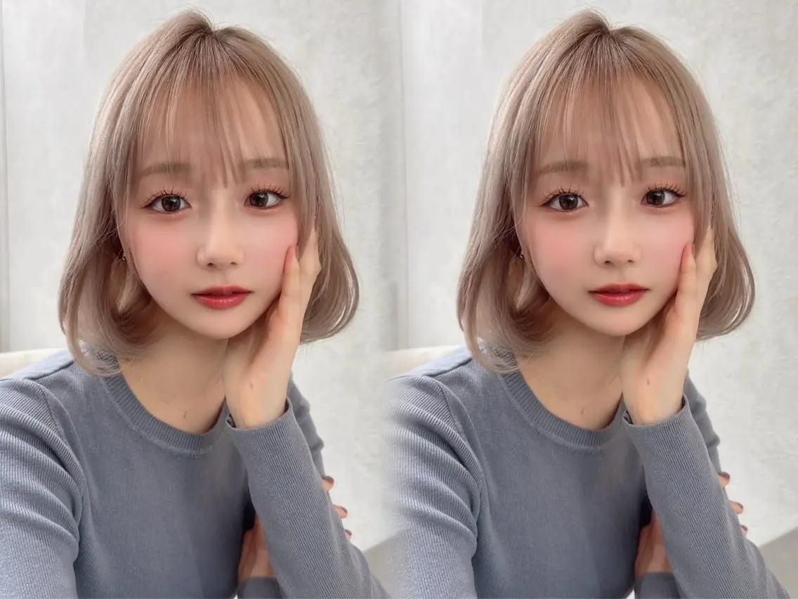 ミディアム 韓国風ヘア ワンホンヘア カット トリートメント ハルナ / 韓国ヘア♪のヘアスタイル