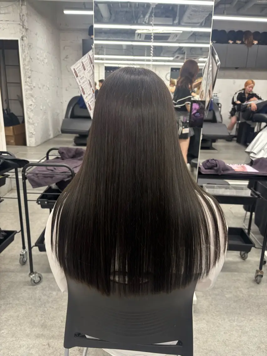 ロング ヘアカラー トリートメント 縮毛矯正/ブリーチな しラベンダー/心優のヘアスタイル