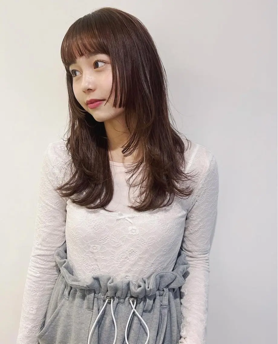 ロング カラー 姫カット レイヤーカット senmyo naoのヘアスタイル