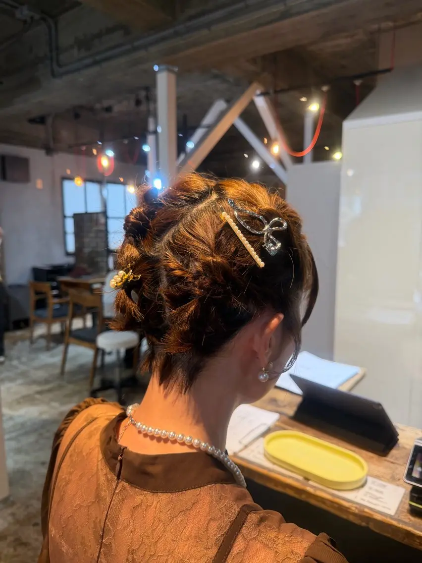 ショート ヘアセット 中司 莉菜のヘアスタイル