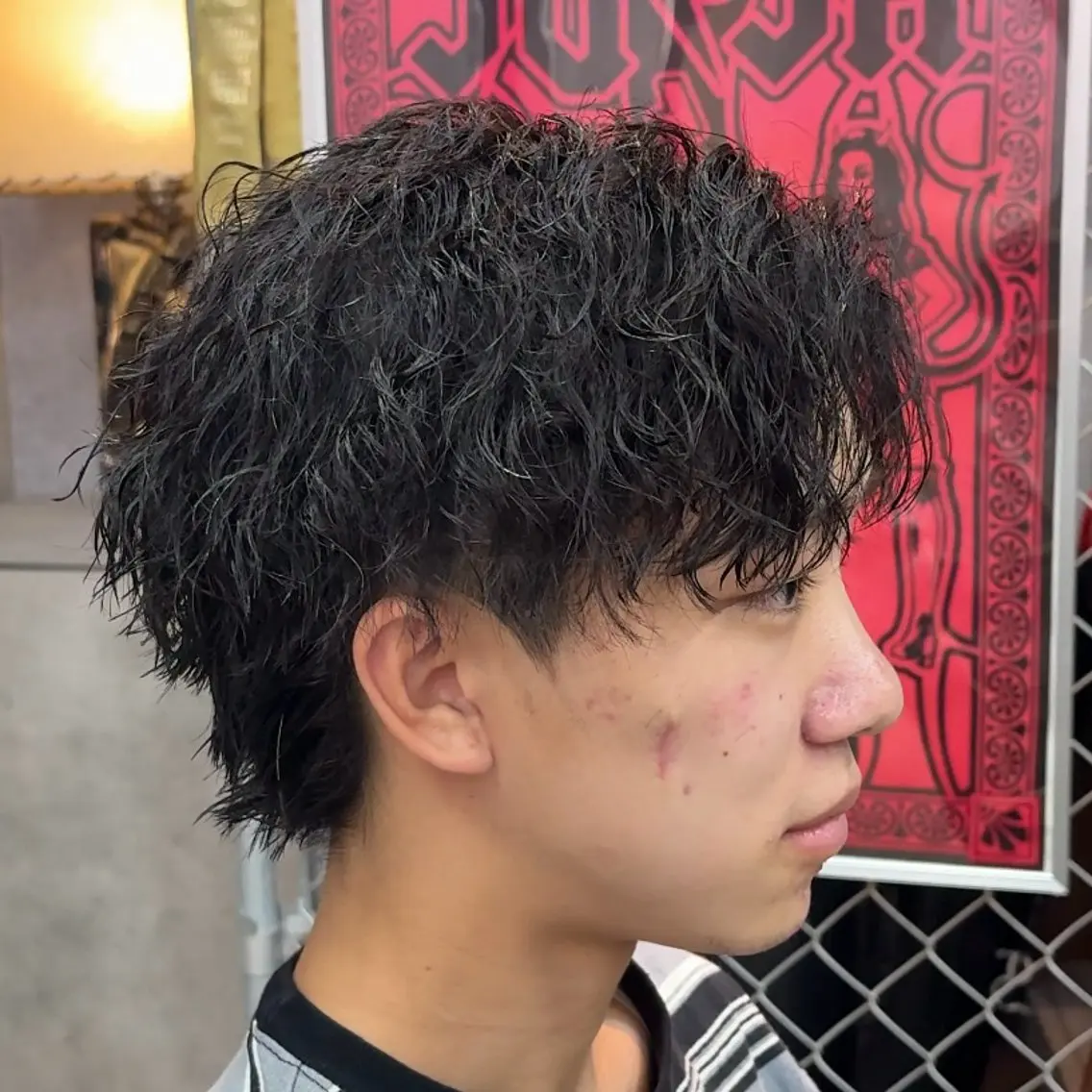 ミディアム パーマ ヘアアレンジ メンズ MENIN メンズ サロン　望月　涼太のヘアスタイル