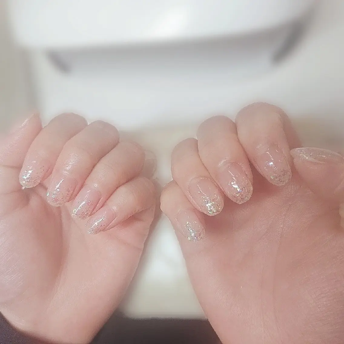 ネイル クリアネイル ハンドネイル 黒浜 ちなみのネイルデザイン