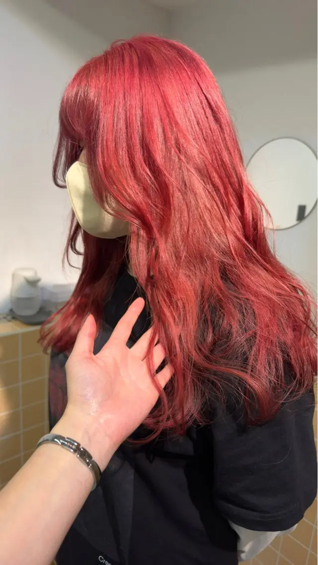 ロング カラー レッドカラー Seeknext // Rukaのヘアスタイル