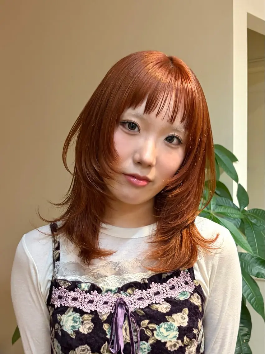 ミディアム カラー カット ヘアカラー トリートメント sana/レイヤー /ボブ/透明感カラーのヘアスタイル