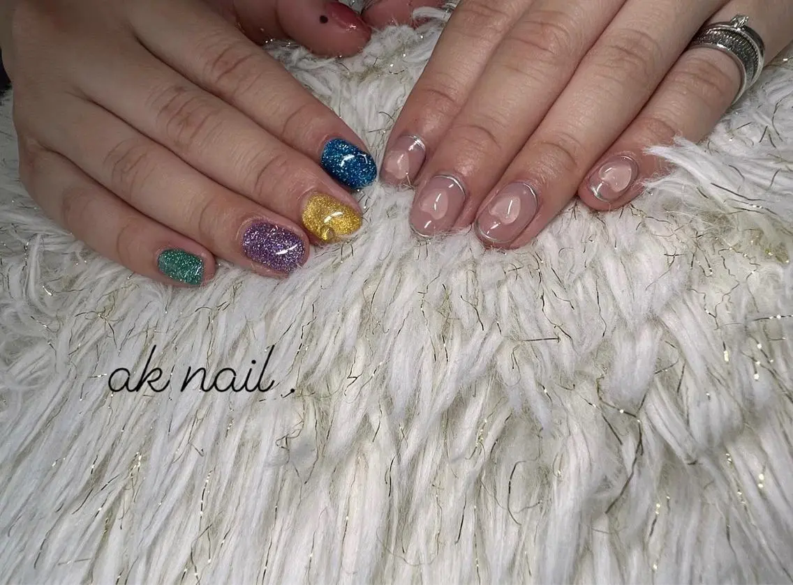 ショート ネイル ハンドネイル ak nail .のネイルデザイン