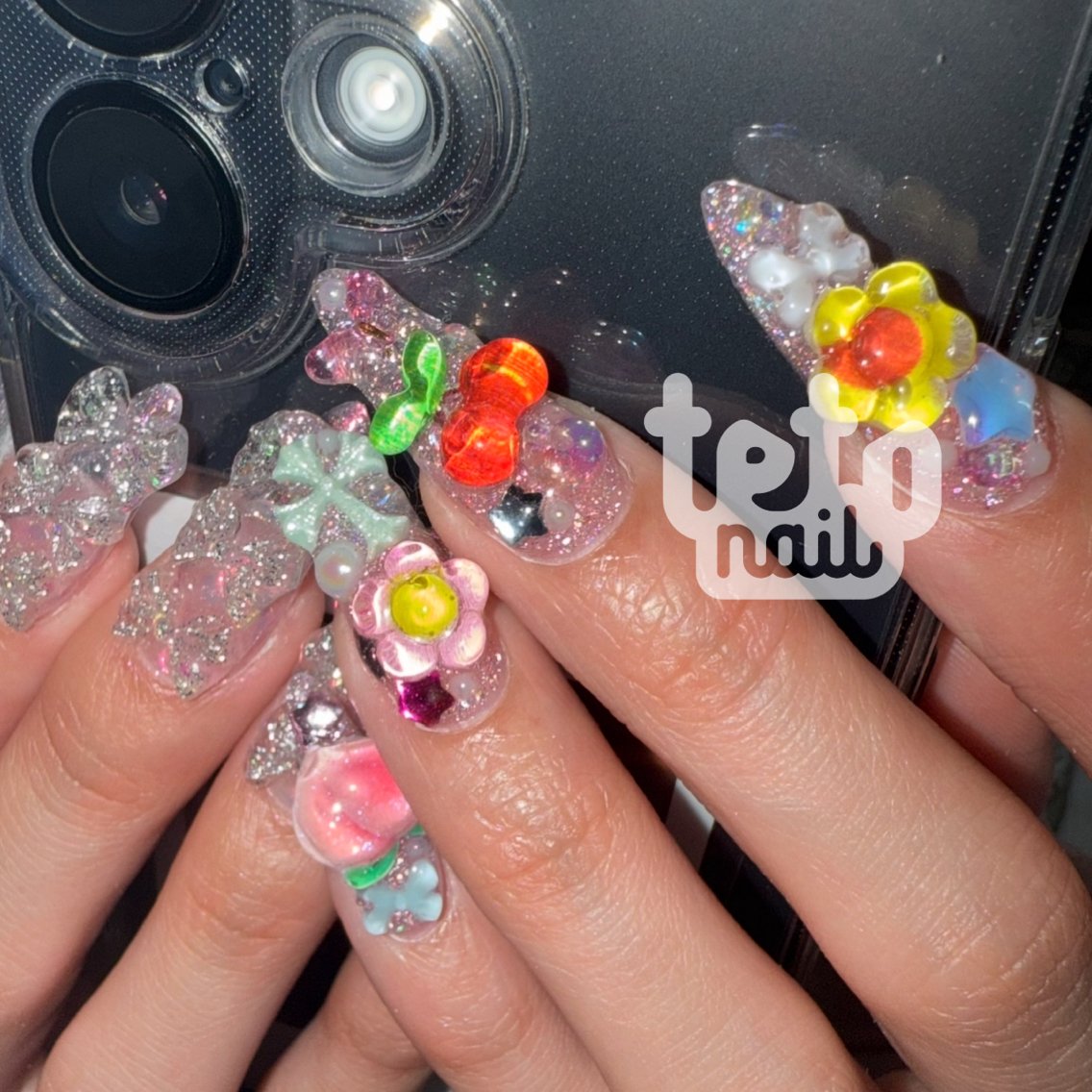 ネイル 長さ出し ロングネイル ハンドネイル teto nail NATSUKOのネイルデザイン