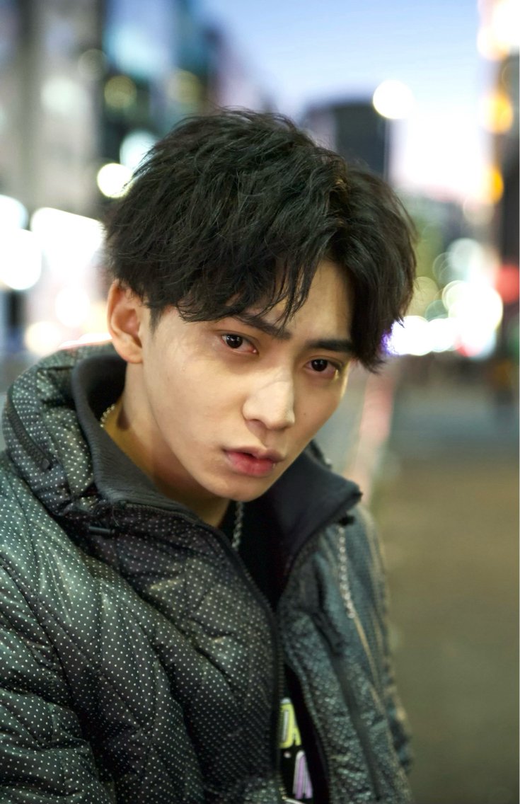 ショート メンズ センターパート カルマパーマ メンズ韓国風 メンズパーマ ツーブロック メンズ特化/髪質改善 圭翔のヘアスタイル