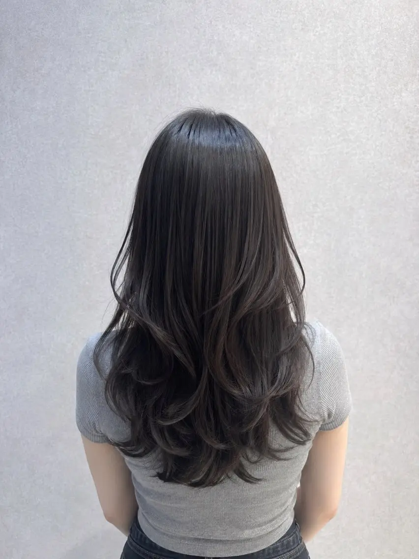 ロング カラー カット ヘアカラー トリートメント 【𝐀𝐬𝐡大森】 石崎竜祐のヘアスタイル