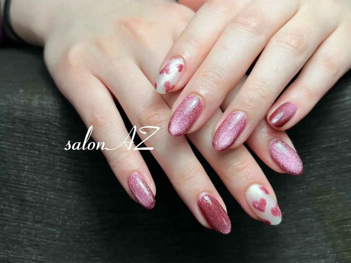 ネイル 長さ出し フットネイル フレンチネイル マグネットネイル ニュアンスネイル salon AZのネイルデザイン