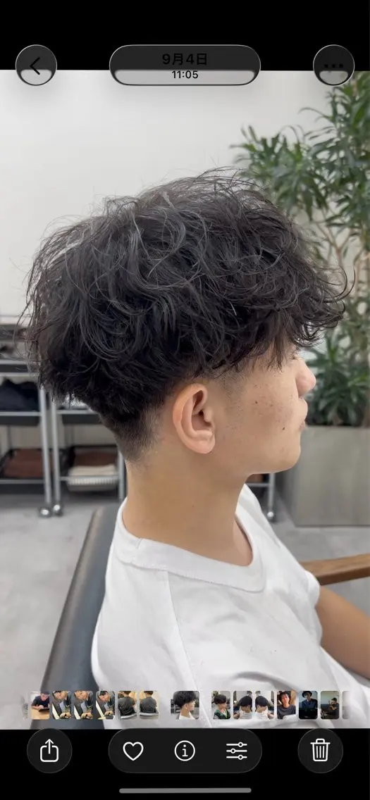 パーマ RIENS 高森俊輔のヘアスタイル