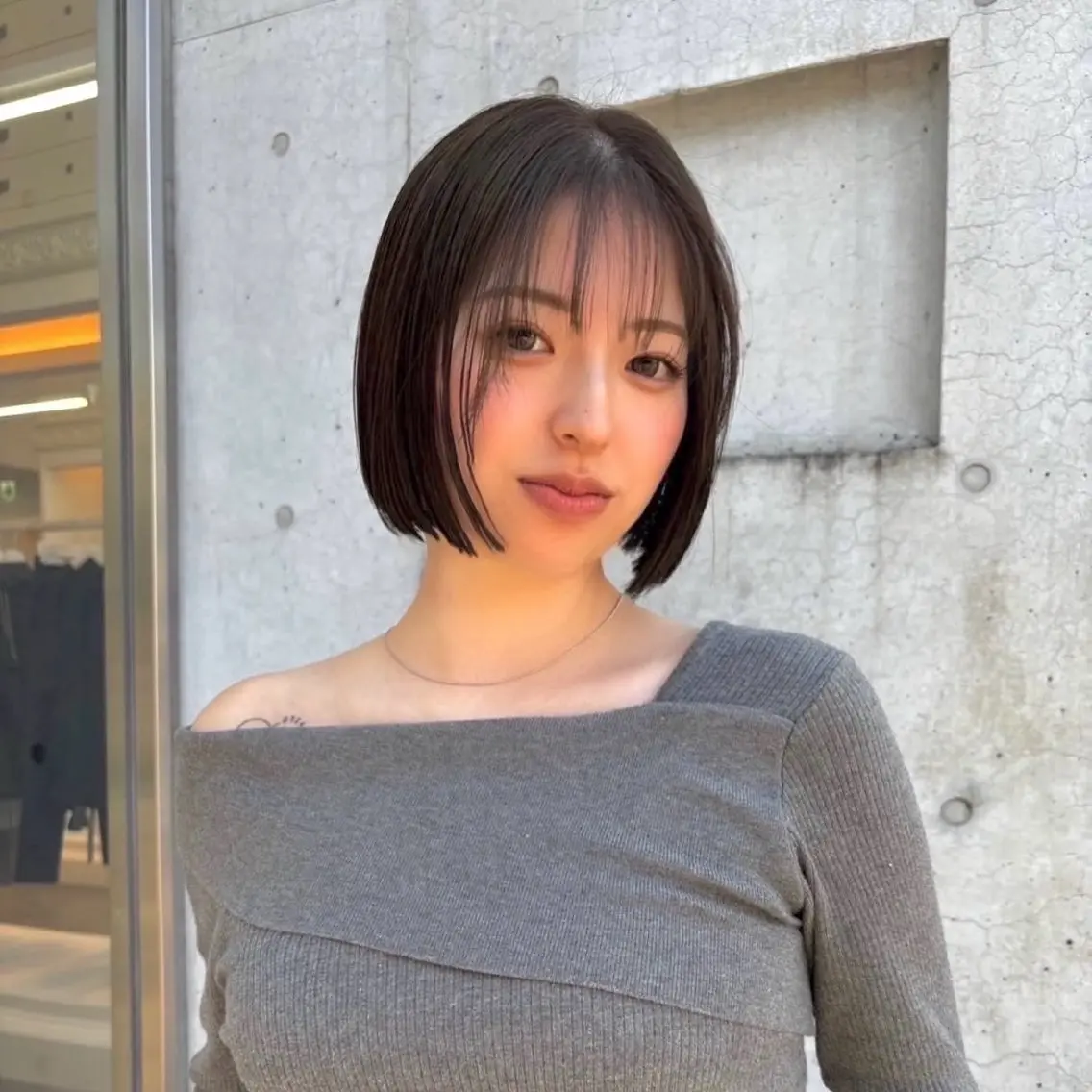 ミディアム カラー 透明感カラー オリーブカラー ヘアカラー 透明感カラー /三重/azusaのヘアスタイル