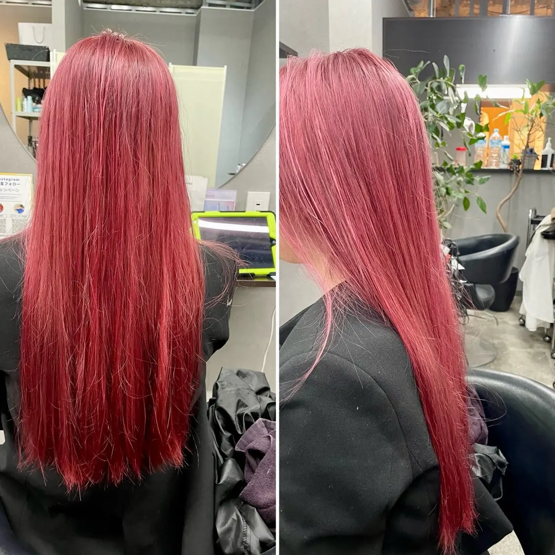 【✨今話題の髪をいたわる✨】ファイバープレックスケアブリーチ込みダブルカラー🩷🩵カット✂️の写真
