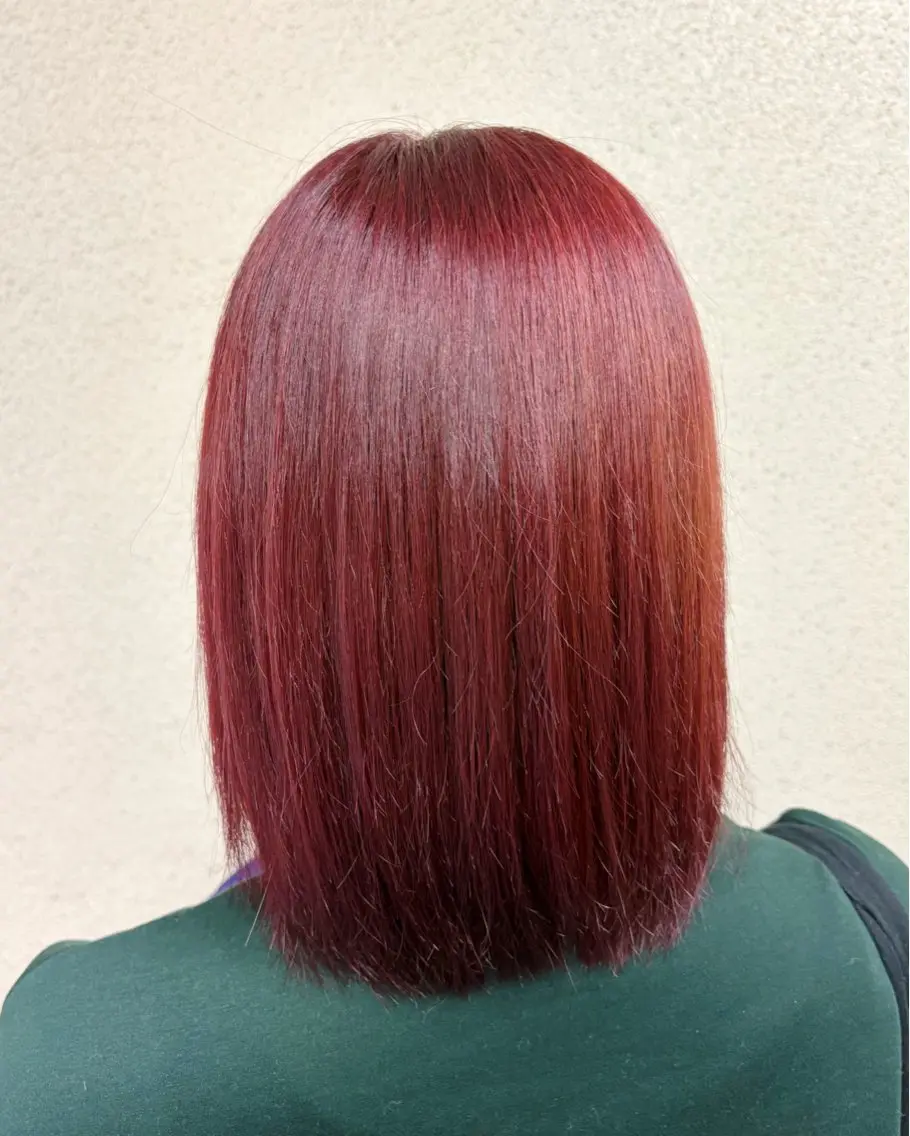 カラー 切りっぱなしボブ ブリーチ 透明感カラー ダブルカラー ブリーチなしカラー カット ヘアカラー 高橋 佑のヘアスタイル