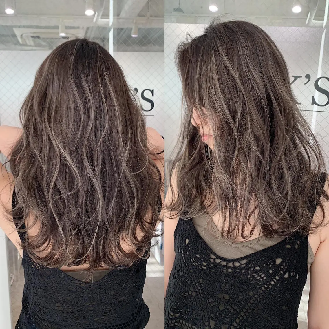 セミロング カラー ヘアアレンジ ハイライトカラー ハイライト ヘアカラー トリートメント 縮毛矯正 髪質改善寺坂雄飛💐のヘアスタイル