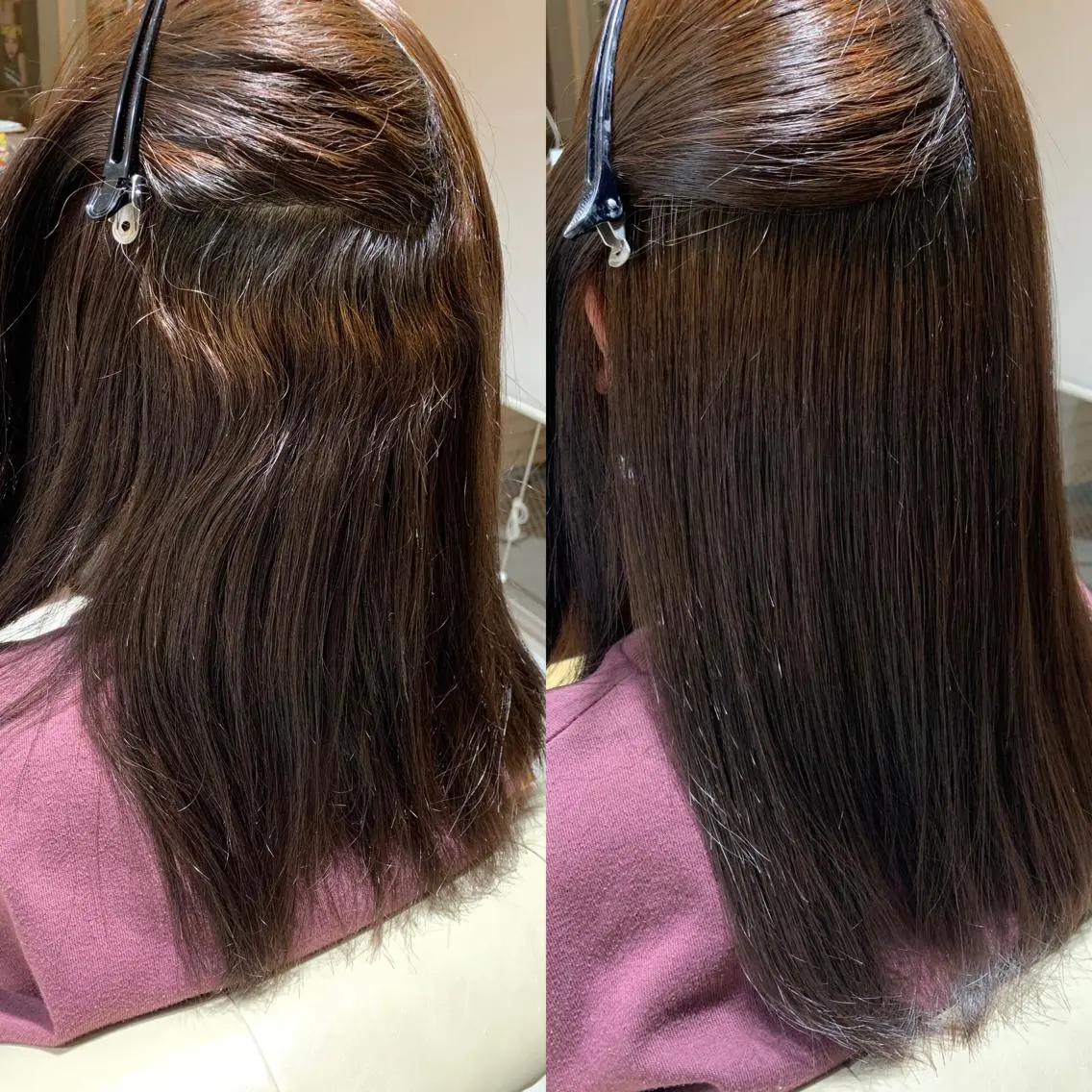セミロング くせ毛 黒田 優衣のヘアスタイル