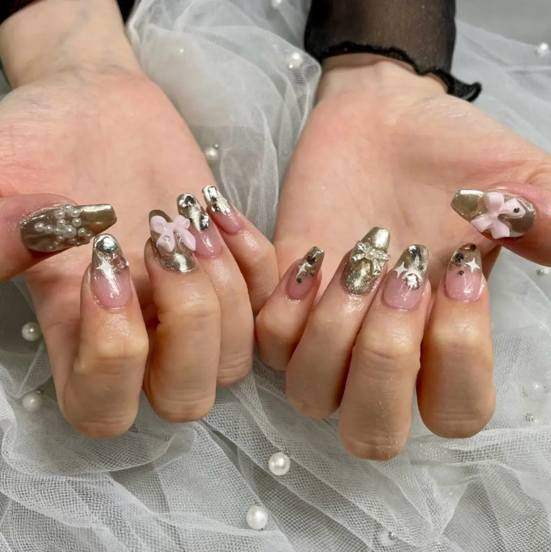 ネイル リボン ハンドネイル Renatus Nailのネイルデザイン