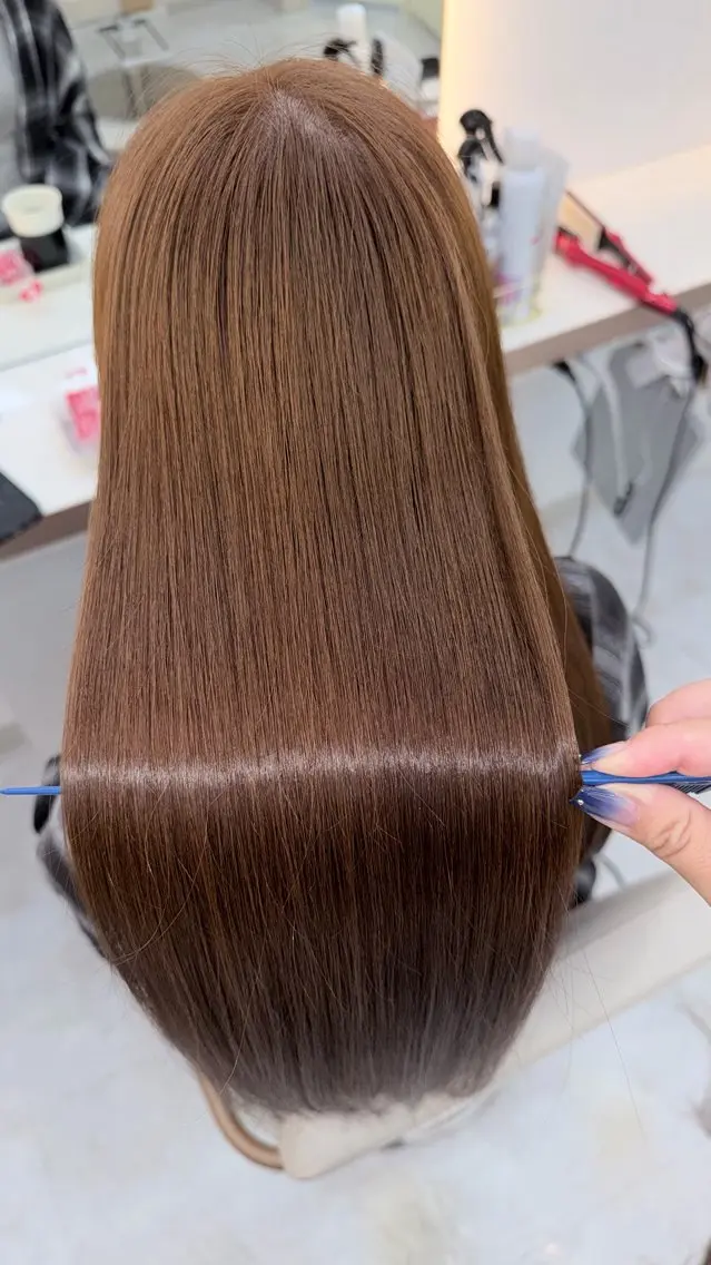 ロング カラー 髪質改善 カット ヘアカラー トリートメント 🦋艶髪縮毛矯正 /なおのヘアスタイル