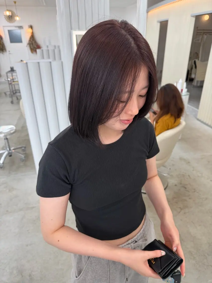 カラー ラベンダーカラー ヘアカラー YUIMARL岡山店 HONOKAのヘアスタイル