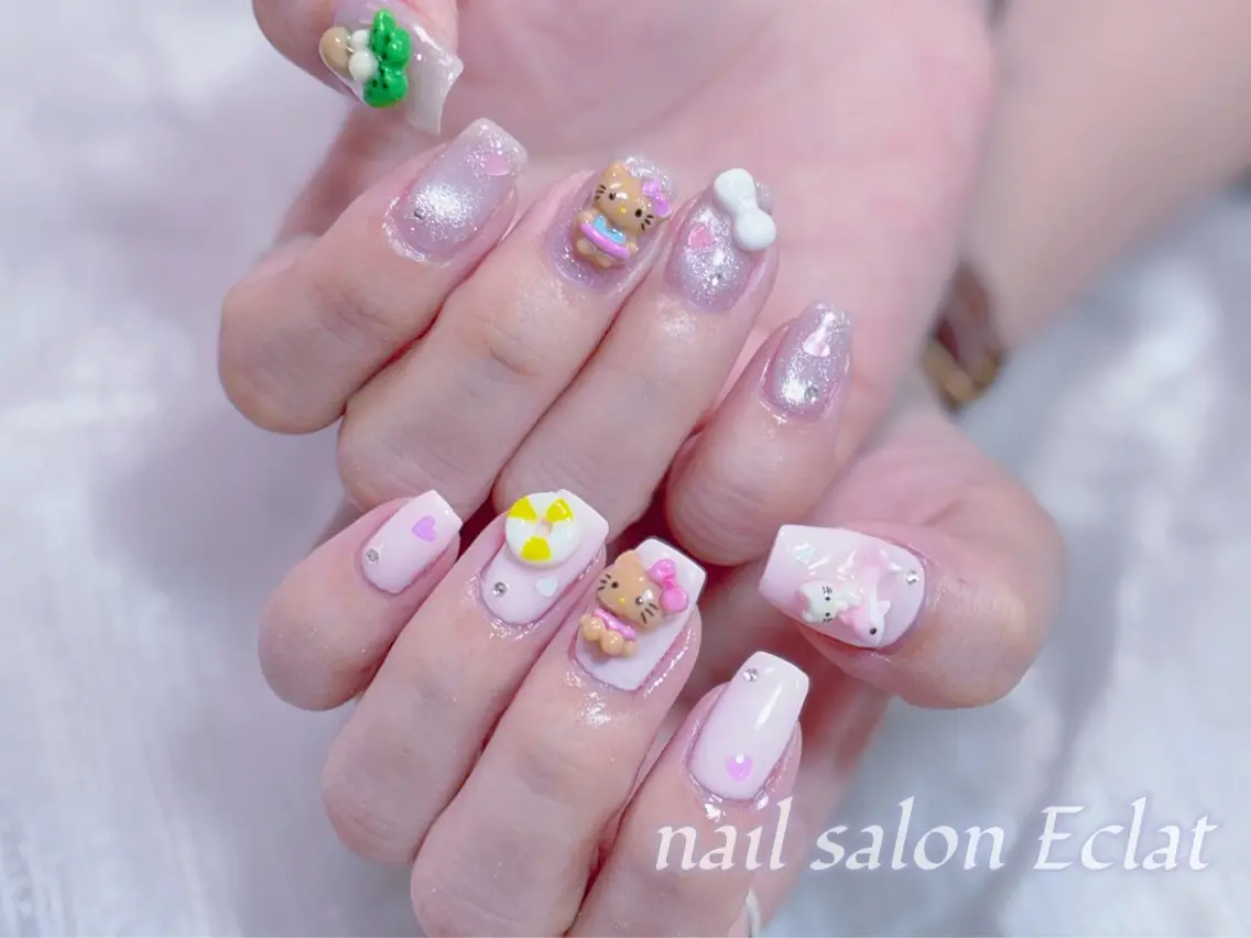 ネイル ハンドネイル ネイルサロンエクラ 🫧Shizukaのネイルデザイン