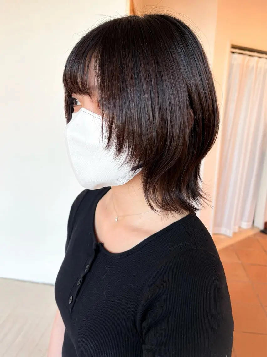 ミディアム ボブ レイヤーカット 石平 暖のヘアスタイル