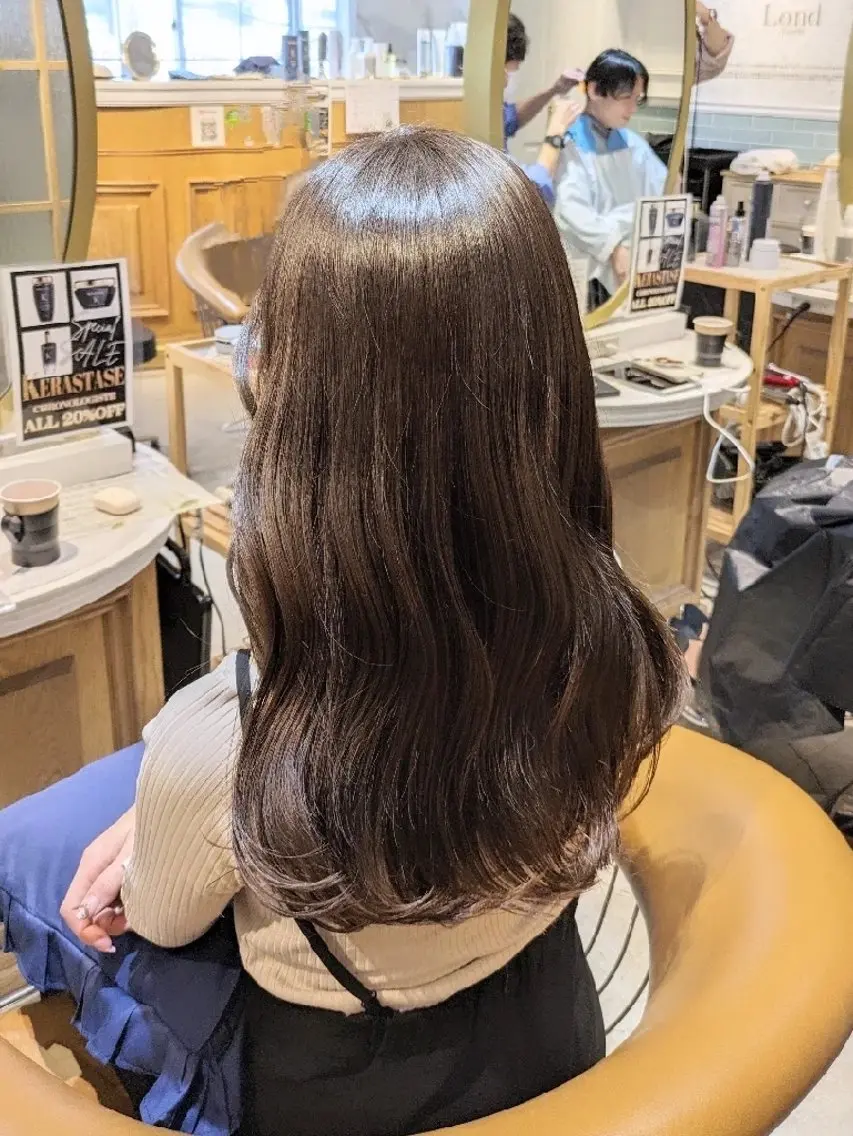 ロング カット ヘアカラー トリートメント ヘアセット 縮毛矯正/レイヤー 💎やまもとちひろのヘアスタイル