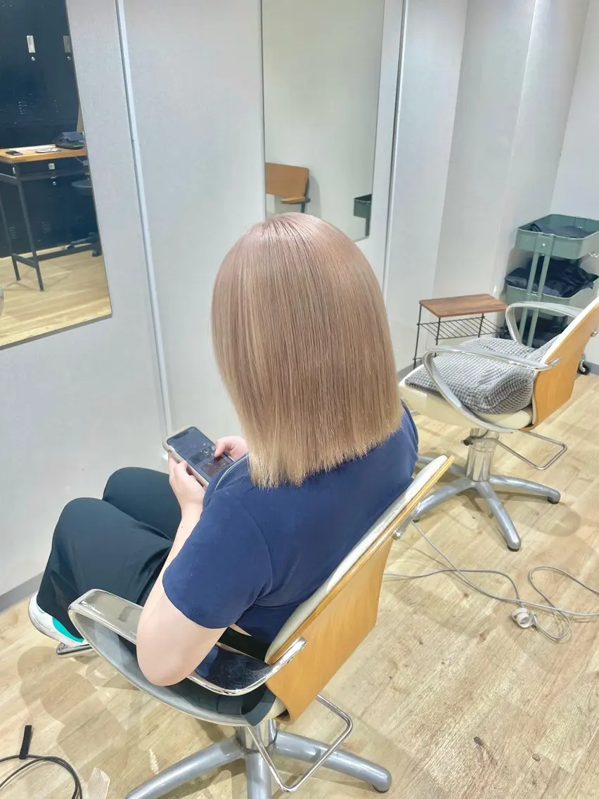 セミロング カラー パーマ ヘアアレンジ メンズ キッズ メンズバレイヤージュ メンズブリーチ メンズハイライト メンズインナーカラー メンズ韓国風 エビスザキレン/メン ズ/心斎橋🌳のヘアスタイル