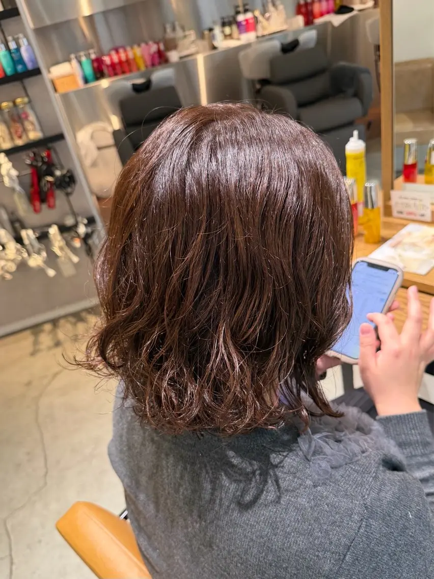 【朝を楽ちんに✨】カット➕水パーマ💠の写真