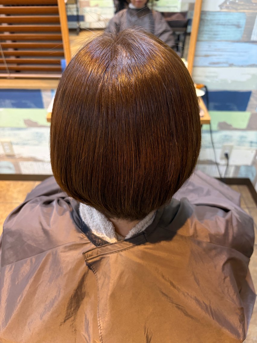 ショート カラー ヘアカラー 穐山春佳🫧縮毛矯正 艶髪カラー💛💫のヘアスタイル