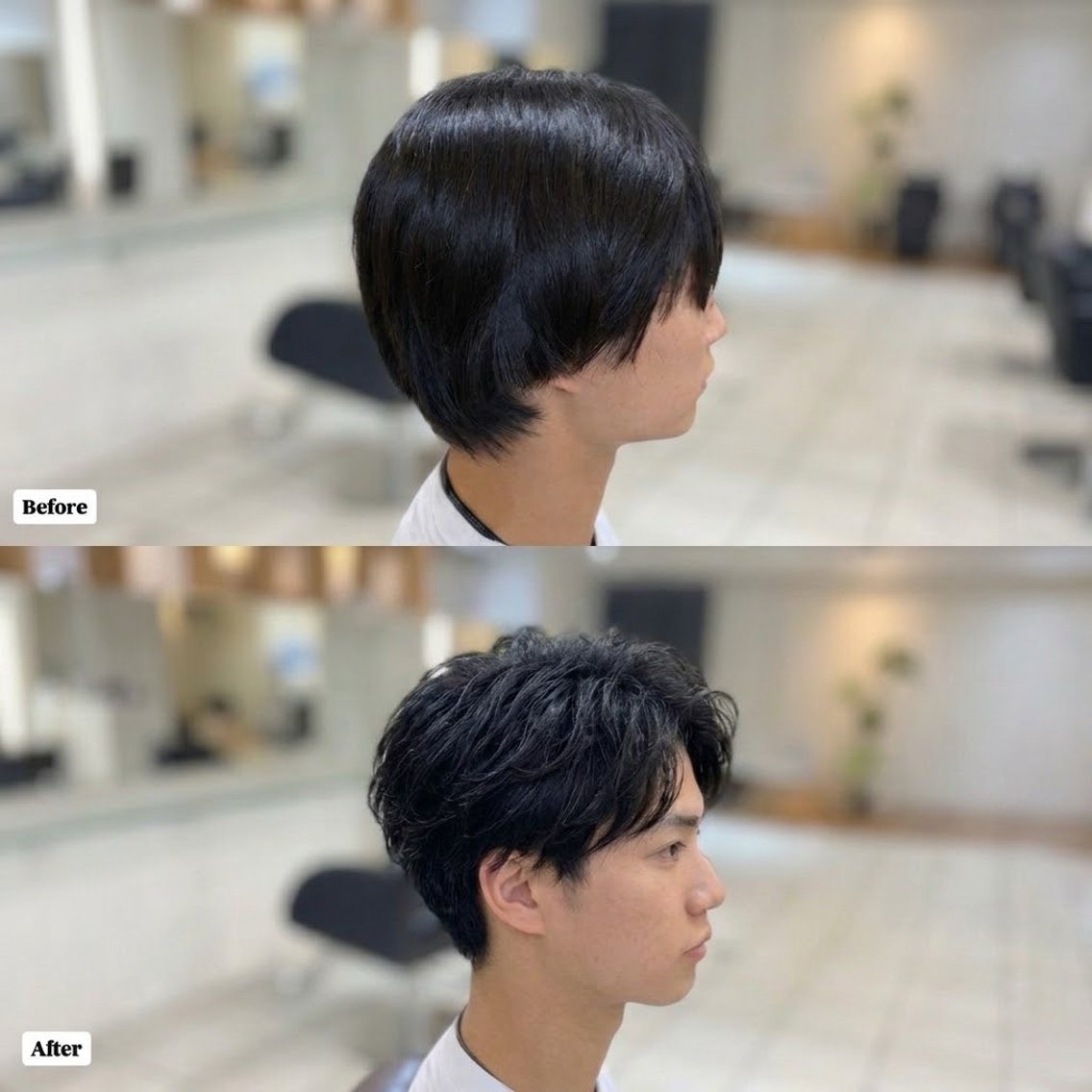メンズパーマ(波巻き ツイストスパイラルは+1000円)の写真