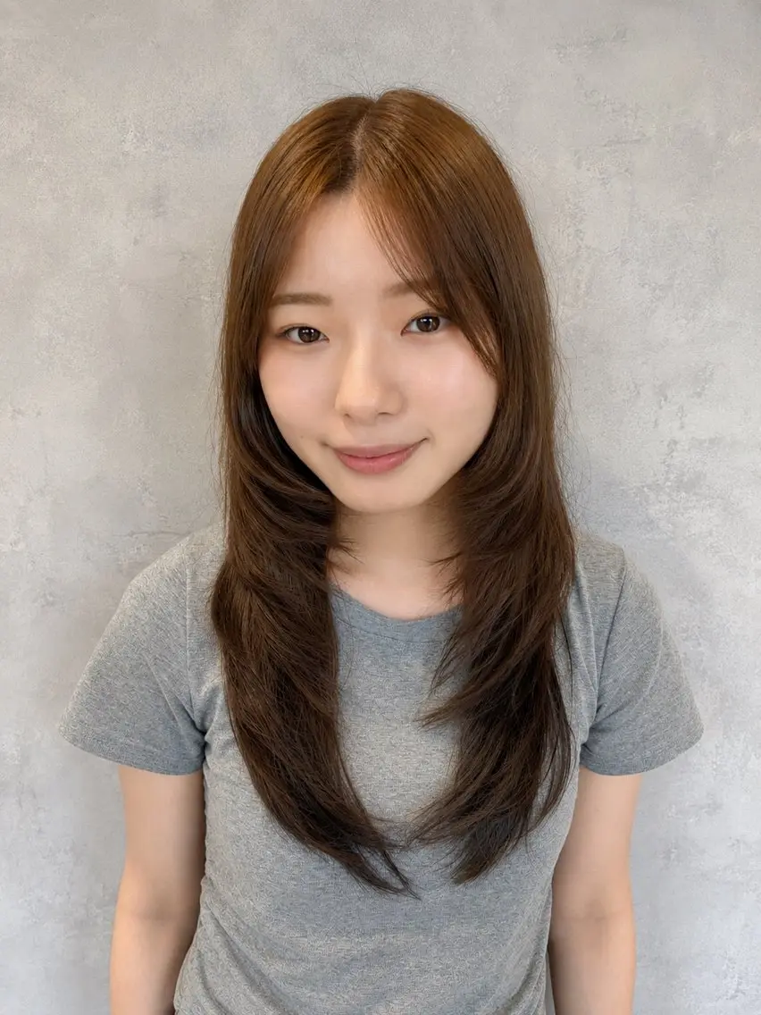 ロング ハッシュカット カット ヘアカラー トリートメント 似合わせレイヤー/ 髪質改善/長瀬叶翔のヘアスタイル