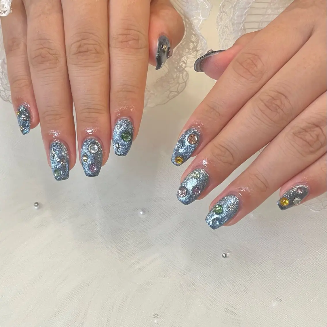 ネイル マグネットネイル yurika 🌷.*･ﾟのネイルデザイン
