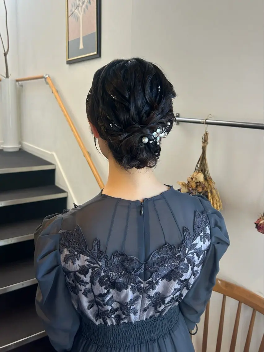 ミディアム ヘアアレンジ ヘアセット lapis / soraのヘアスタイル