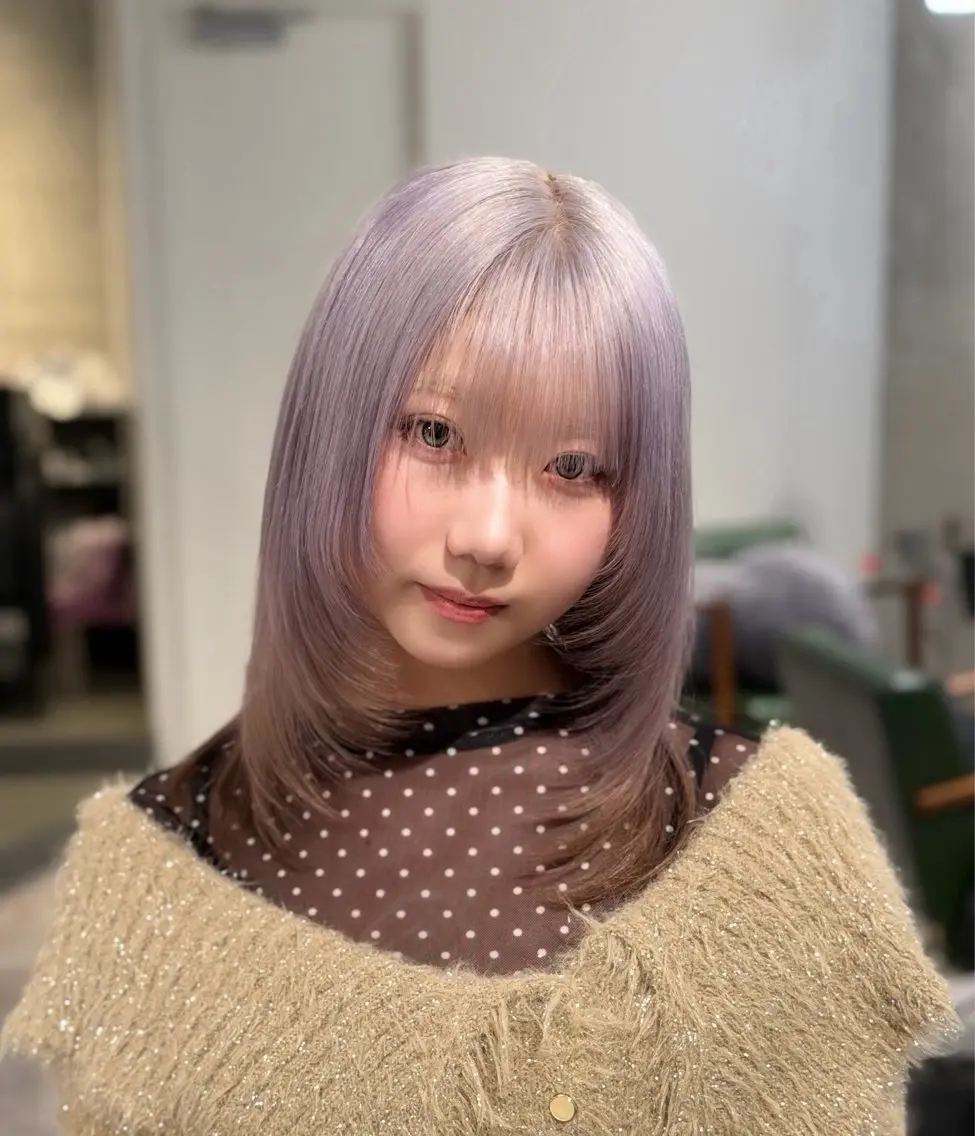 ミディアム ヘアカラー ハイトーン特化 名古屋/たまきのヘアスタイル