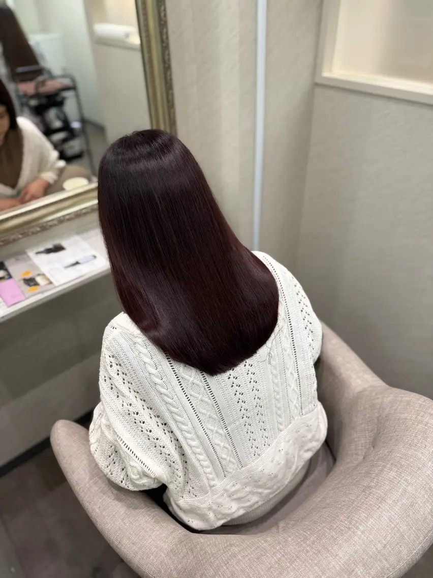 セミロング ヘアカラー トリートメント ヘッドスパ 髪質改善/縮毛矯正 アンナ🍊のヘアスタイル
