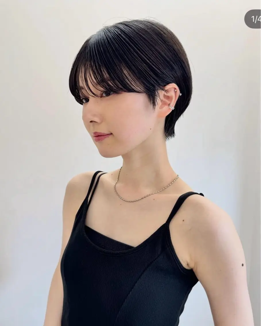 ショート 骨格補正レイヤー／ パーマ🌸さくらのヘアスタイル