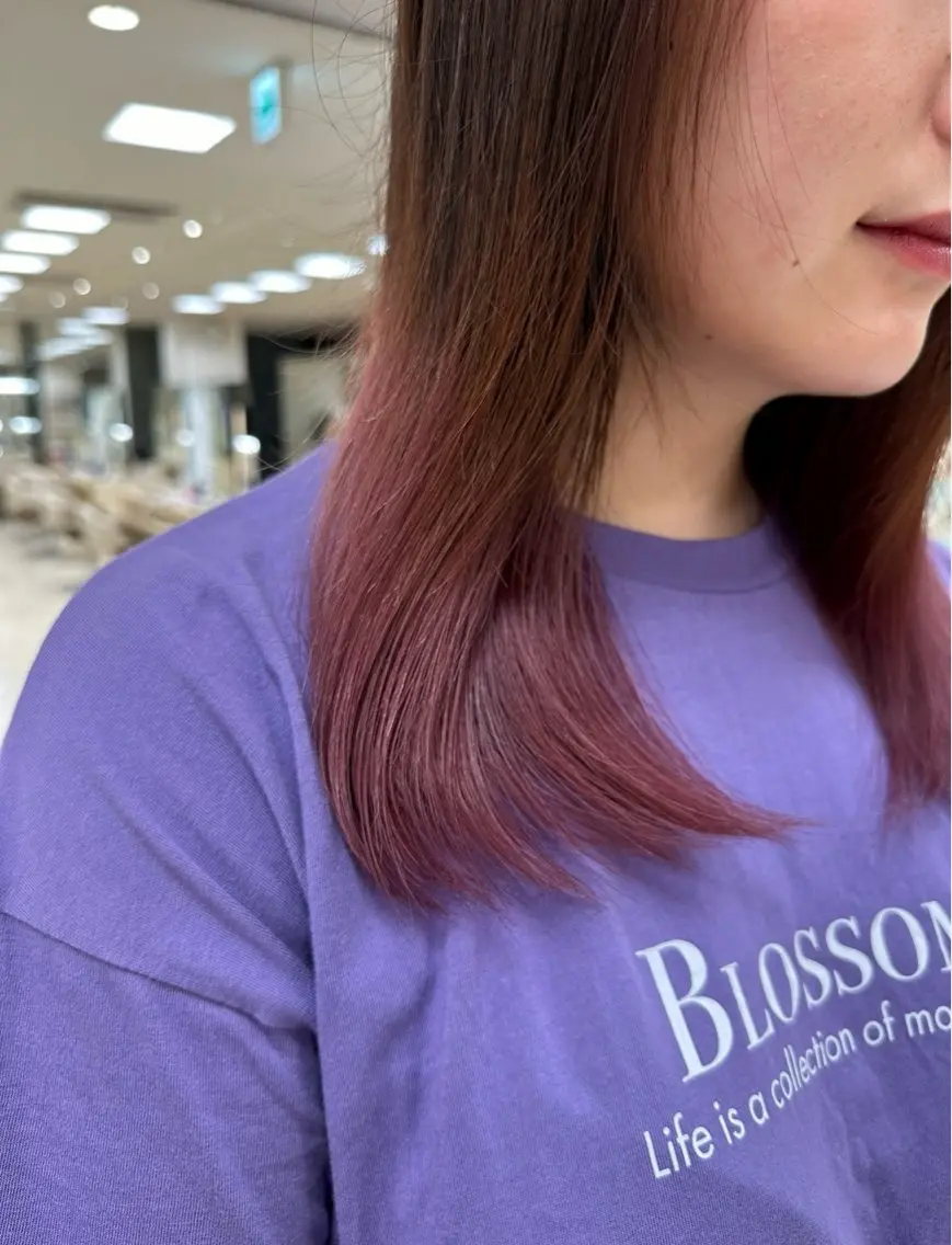 ロング カラー ベージュカラー ブリーチ ケアブリーチ 透明感カラー ダブルカラー 艶髪 黄金比みくのヘアスタイル