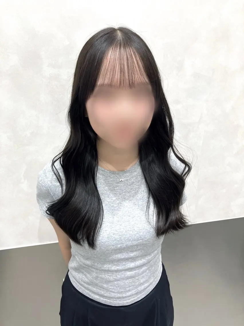 ロング カラー カット ヘアカラー トリートメント 💖ブリーチなし透明 感💖ASAHIのヘアスタイル