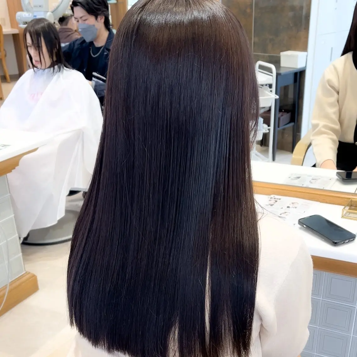 ロング 髪質改善 レイヤーカット 縮毛矯正 ミタニ/髪質改善 /レイヤーカットのヘアスタイル