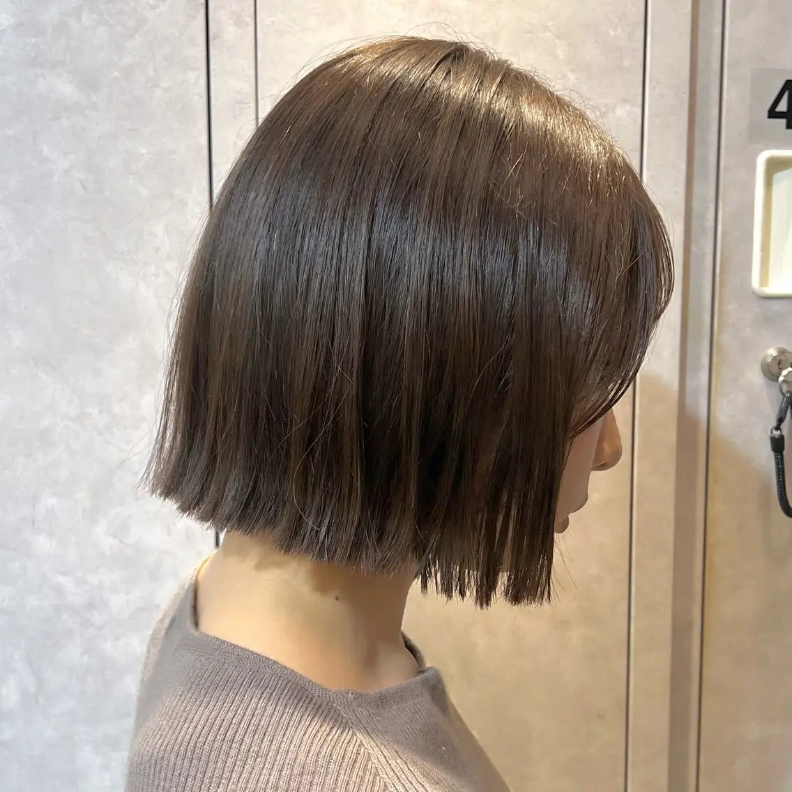 ショート カラー 切りっぱなしボブ ボブ 神戸ボブ✂️ ioe三宮/田 伸佳のヘアスタイル