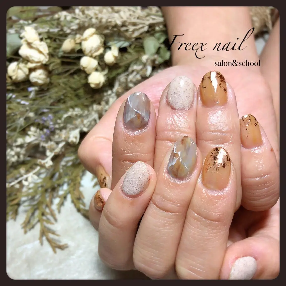 ネイル 大理石ネイル(マーブル) freex nail /ニュアンス/個性派のネイルデザイン
