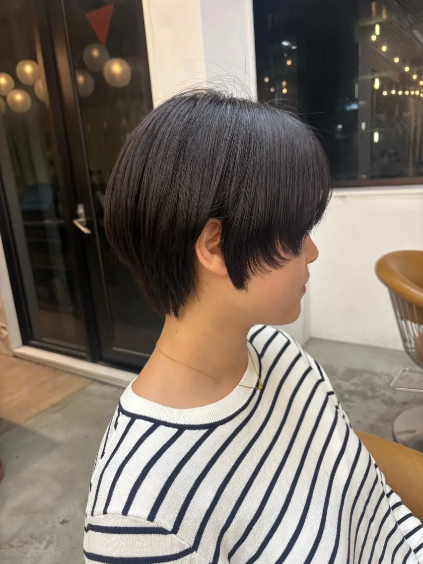 ショート カット ヘアカラー トリートメント オリーブベージュ/シ ョートボブたまき🧡のヘアスタイル
