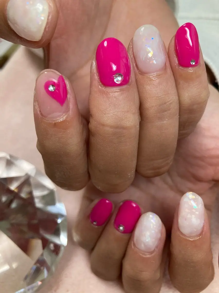ネイル ハート ハンドネイル chii nailのネイルデザイン