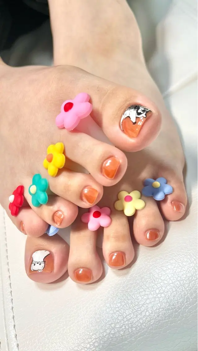 【FOOT】痛ネイル+ベーシックデザイン🌟¥10500〜【オフあり】の写真